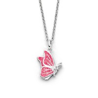 Pendant "Butterfly" pink stonesand