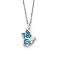Pendant "Butterfly" blue stonesand