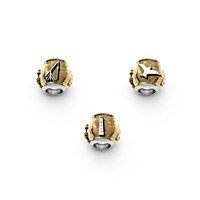 Anhänger Bead "Skagen" 2 farbig, vergoldet