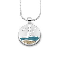 Anhänger Strandwellen "Borkum" 20 mm Strandsand/Steinsand blau