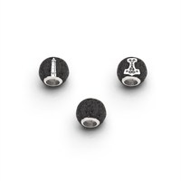 Anhänger Bead "Blåvand" Lavasand