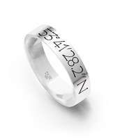Ring "LieblingsOrt" 6 mm individuelle Koordinaten