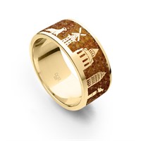 Bernsteinring "Norden" 585/- Gelbgold