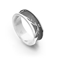 Ring "Schönberger Strand"  7 mm dunkel rhodiniert