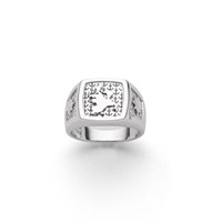 ring anchorage "Rügen" rhodium plated