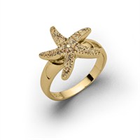 Ring "Seestern" gold plated