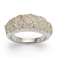 ring "Bali" rhodium plated