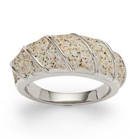ring "Bali" rhodium plated