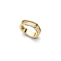 Ring Strandwellen "Sankt Peter Ording" vergoldet Strandsand
