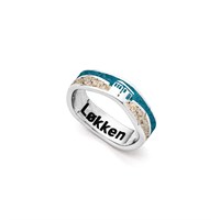 Ring Strandwellen "Løkken" Strandsand/blauer Steinsand