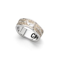 Ring Strandwellen "Cuxhaven" 8 mm hell matt rhod./ Strandsand