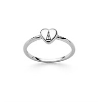 Ring Silverfine "Cuxhaven" Herz + icon, rhod. Silb.925