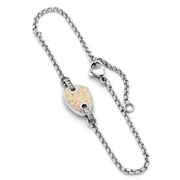 Armband "Sandglow" Strandsand/Crystal, Edelstahl