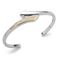 Armspange "Twinkle" Strandsand/Crystal, Edelstahl