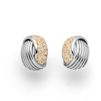 Ohrstecker "Twinfinity" Strandsand, Edelstahl