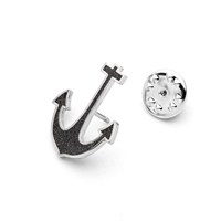 Stickpin "Anker" Lavasand, Edelstahl