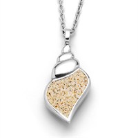 Kette "Shell" 34 mm Strandsand, Edelstahl