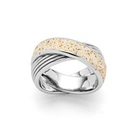 Ring "Twinfinity" Strandsand, Edelstahl